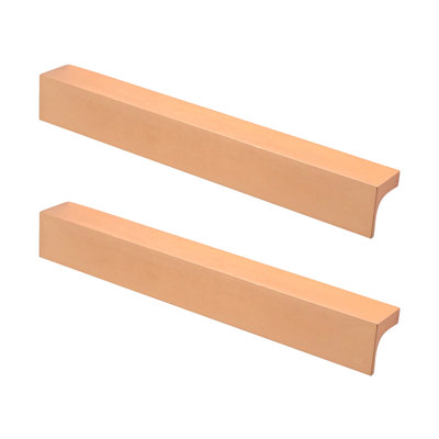 DecorAndDecor - NAPA Matt Rose Flat Kitchen Bedroom Cabinet Drawer Cupboard Drawer Wardrobe Pull Door Handles - 192mm - Pair
