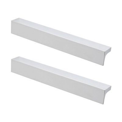 DecorAndDecor - NAPA Polished Nickel Flat Kitchen Bedroom Cabinet Drawer Cupboard Drawer Wardrobe Pull Door Handles - 160mm - Pair