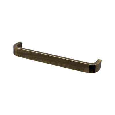 DecorAndDecor - SABLE Antique Brass D-Shape Flat Kitchen Door Cabinet Cupboard Pull Handles - 160mm - Pair