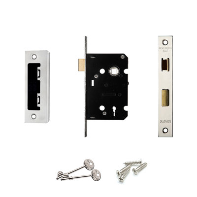 DecorAndDecor - Sash Mortice Lock - 64mm - Satin Nickel