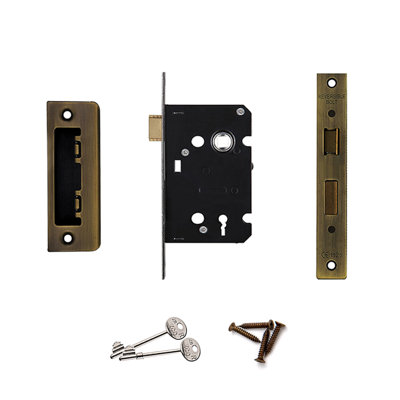 DecorAndDecor - Sash Mortice Lock - 76mm - Florentine Bronze