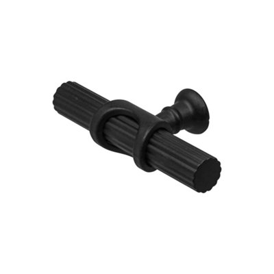 DecorAndDecor - SIENNA Matt Black Lines T-Bar Kitchen Cabinet Pull Knob Handles - Pair