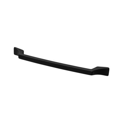 DecorAndDecor - SIRENA Matt Black Traditional Slimline Kitchen Cabinet Drawer Cupboard Pull Handles - 128mm - Pair