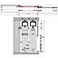 DecorAndDecor Telescopic Sliding Door Track Kit - 80Kg Max Door - 2 Sliding Door + 1 Fixed Door