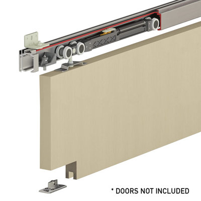 DecorAndDecor Top Hung Sliding Door Gear Kit - 120Kg Max Door Weight - 1800mm Track - Both Way Soft Close