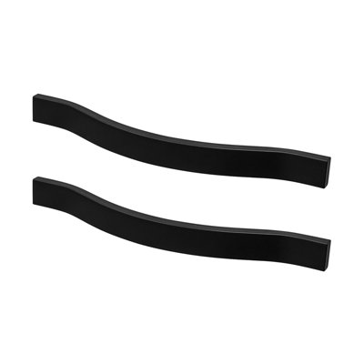 DecorAndDecor - TUCANA Matt Black Bow Kitchen Door Cabinet Cupboard Pull Handles - 128mm - Pair