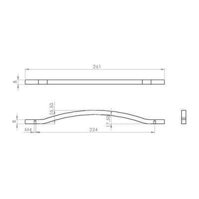 DecorAndDecor - URSA Brushed Nickel Classy Look Modern Kitchen Cabinet Drawer Cupboard Furniture Pull Door Handles - 224mm - Pair