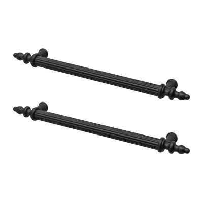 DecorAndDecor - VANDON Matt Black Country Bar Kitchen Cabinet Drawer Cupboard Pull Handles - 128mm - Pair