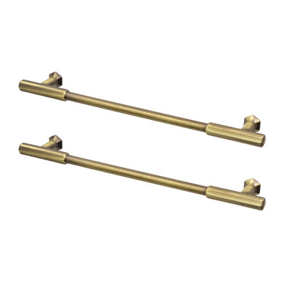 DecorAndDecor - VESELKA Antique Brass - Antique Style Kitchen Cabinet Drawer Cupboard Pull Door Handles - 160mm - Pair