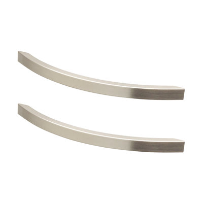 DecorAndDecor - VIGA Brushed Nickel Slimline Kitchen Door Handles Cabinet Pulls Sleek Design - 128mm - Pair