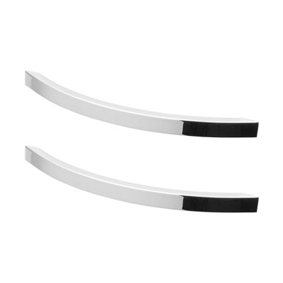 DecorAndDecor - VIGA Polished Nickel Slimline Kitchen Door Handles Cabinet Pulls Sleek Design - 256mm - Pair
