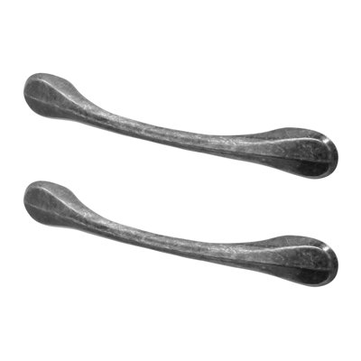 DecorAndDecor - VIRA Antique Silver Kitchen Cabinet Drawer Cupboard Pull Door Handles - 160mm - Pair