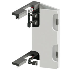 DecorAndDecor W-Slide BiFold Sliding Wardrobe Door Gear Kit - 40Kg Max Door Weight - 1200mm Track