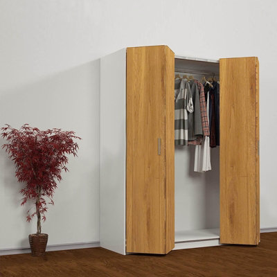 DecorAndDecor W Slide BiFold Sliding Wardrobe Door Gear Kit 40Kg Max Door Weight 1200mm Track