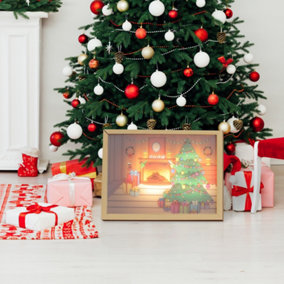 Decoration Frame Lights Christmas Wall Decoration in Warm Lights