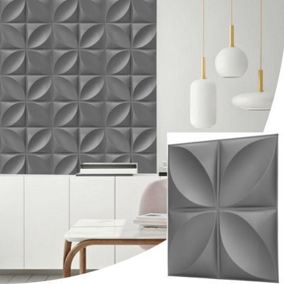 Decorative 3D Wall Panels (50x50cm) Pack of 6 Sheets Cover 16.15ft² (1 ...