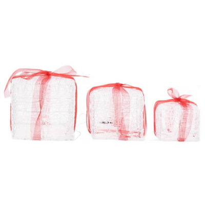 Decorative Acrylic Christmas Gift Boxes 3 pcs Colourful - 5