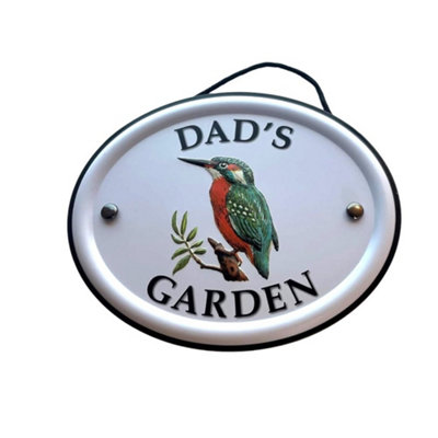 Decorative Bird Garden Sign - Dad's Garden