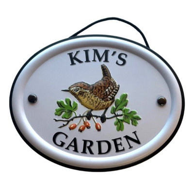 Decorative Bird Garden Sign - Kim's Garden