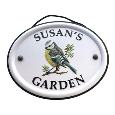 Decorative Bird Garden Sign - Susan's Garden