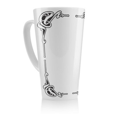 Decorative Border Latte Mug, Stunning Designer mug fit for any home ...