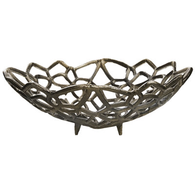 Babylon Bowl on Stand ~ Antique Gold