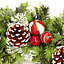 Decorative Christmas Candle Ring Mini Artificial Wreath Decoration Spirals 30cm