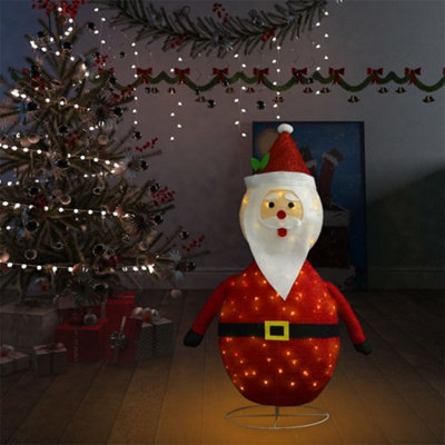 Decorative Christmas Santa Claus Figure LED Luxury Fabric 120cm - 3