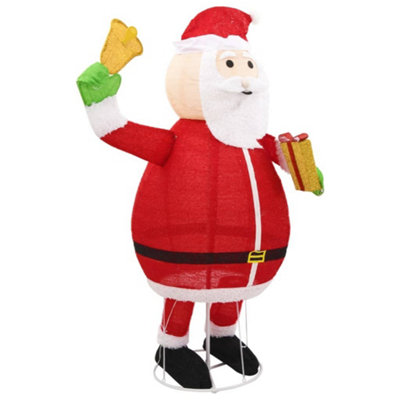 Decorative Christmas Santa Claus Figure LED Luxury Fabric 180 cm - 4