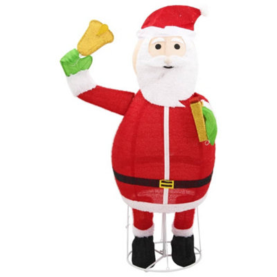 Decorative Christmas Santa Claus Figure LED Luxury Fabric 180 cm - 5