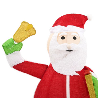 Decorative Christmas Santa Claus Figure LED Luxury Fabric 180 cm - 6