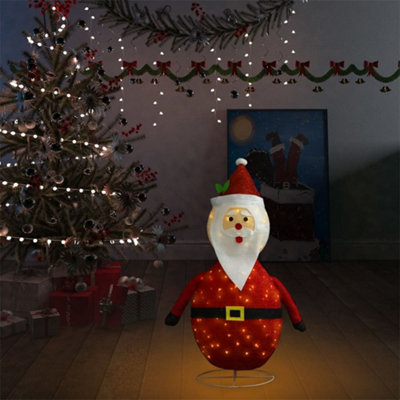 Decorative Christmas Santa Claus Figure LED Luxury Fabric 90cm - 3