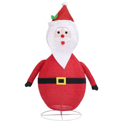 Decorative Christmas Santa Claus Figure LED Luxury Fabric 90cm - 5