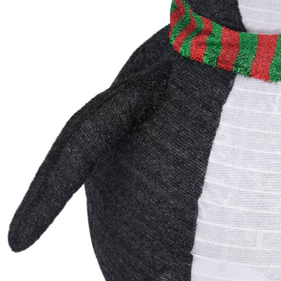 Decorative Christmas Snow Penguin Figure LED Luxury Fabric 120cm - 7
