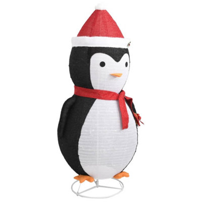 Decorative Christmas Snow Penguin Figure LED Luxury Fabric 180cm - 3