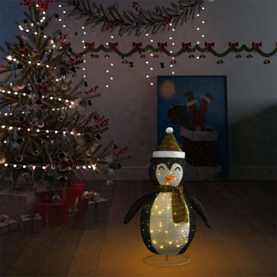 Decorative Christmas Snow Penguin Figure LED Luxury Fabric 60cm - 3