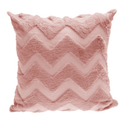 Decorative Faux Fur Sofa Throw Pillow Pink
