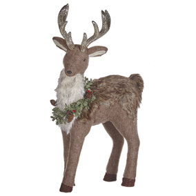 Decorative Figurine Reindeer 70 cm Brown TAPIO