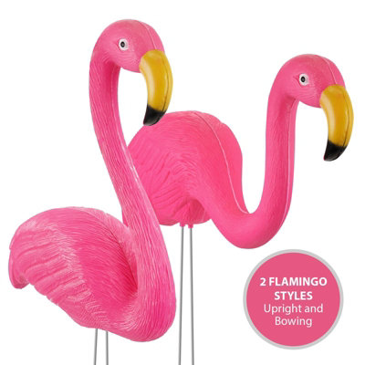Decorative Flamingo Set of 2 Garden and Pond Ornament