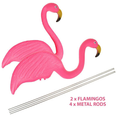 Decorative Flamingo Set of 2 Garden and Pond Ornament