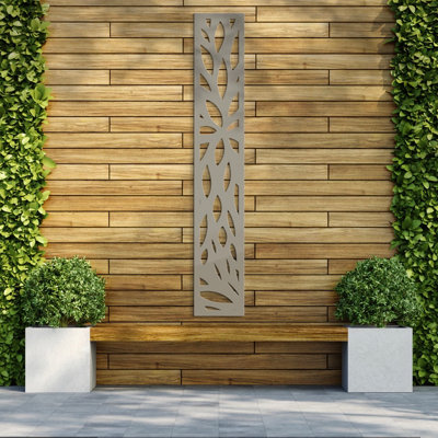 Decorative Garden Screen - Bloom - Stone Grey - 300mm x 1800mm x 6mm ...