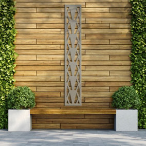 Decorative Garden Screen Trellis - Astoria - Stone Grey - 300mm x 1800mm x 6mm
