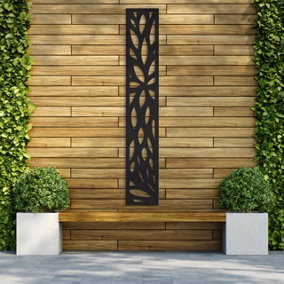Decorative Garden Screen / Trellis - Bloom - Anthracite - 300mm x 1800mm x 6mm