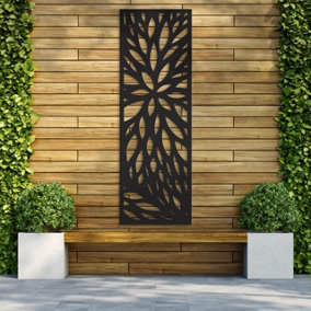 Decorative Garden Screen / Trellis - Bloom - Anthracite - 600mm x 1800mm x 6mm