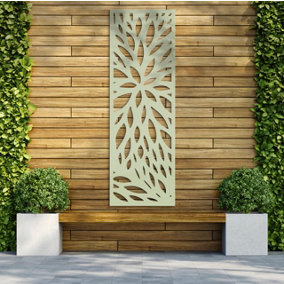 Decorative Garden Screen / Trellis - Bloom  - Soft Sage - 600mm x 1800mm x 6mm