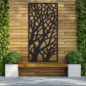 Decorative Garden Screen / Trellis - Branches - Anthracite - 900mm x 1800mm x 6mm