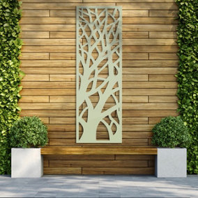 Decorative Garden Screen / Trellis - Branches - Soft Sage - 600mm x 1800mm x 6mm