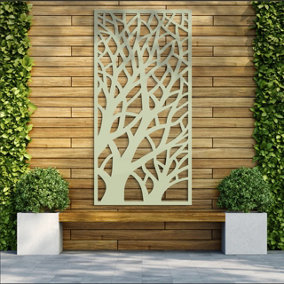 Decorative Garden Screen / Trellis - Branches  - Soft Sage - 900mm x 1800mm x 6mm