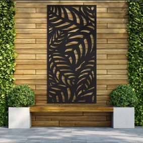 Decorative Garden Screen / Trellis - Foliole  - Anthracite - 900mm x 1800mm x 6mm
