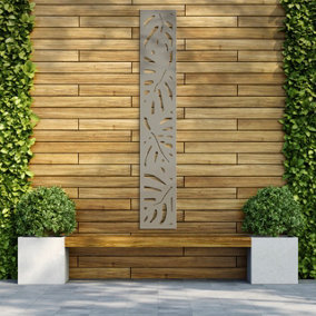 Decorative Garden Screen Trellis - Rainforest - Stone Grey - 300mm x 1800mm x 6mm